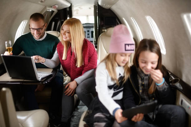 istock Family in the airplane 915612744