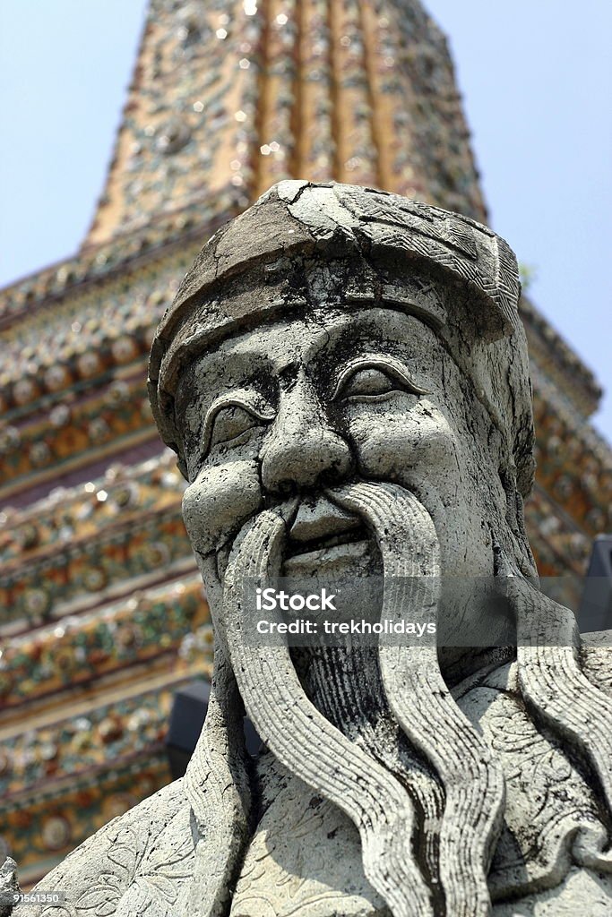 Tutor de Cálculo, Wat Po, Tailândia. - Royalty-free Arcaico Foto de stock