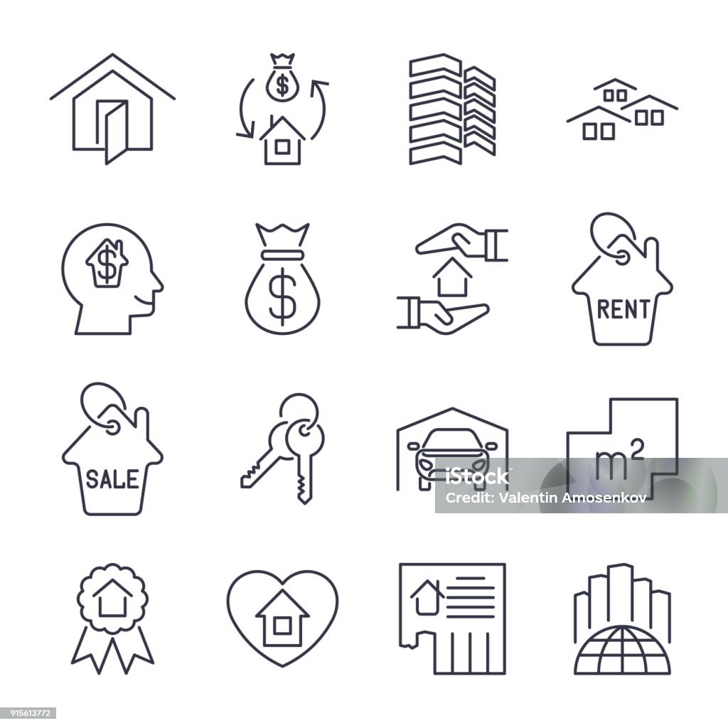 Real estate icon suitable for info graphics, websites and print media skyscaper, garage, city, bilding and other. Vector, flat icon, clip art. Icons set with editable stroke Real estate icon suitable for info graphics, websites and print media skyscaper, garage, city, bilding and other. Vector, flat icon, clip art. Icons set with editable stroke. EPS 10 Giving stock vector