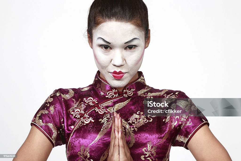 Gueixa Rezar - Royalty-free Cheongsam Foto de stock