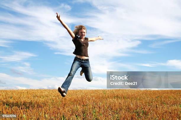 Happy Woman Stock Photo - Download Image Now - Active Lifestyle, Adult, Agility