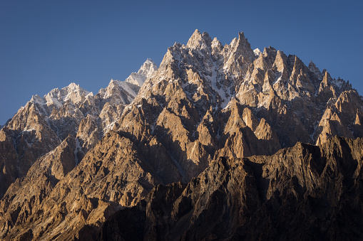 Passu cathedral mountain peak in Karakoram range, Pakistan, Asia