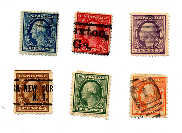 istock Six George Washington Stamps 91561668
