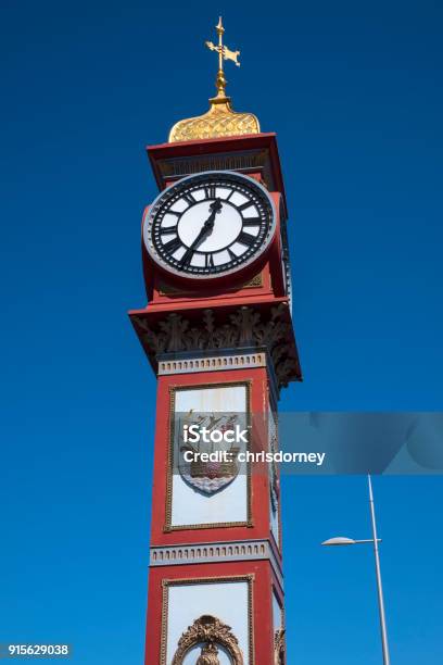 Jubilee Clock On Weymouth Seafront In Dorset Uk Stock Photo - Download Image Now - Anniversary, Architecture, Beach
