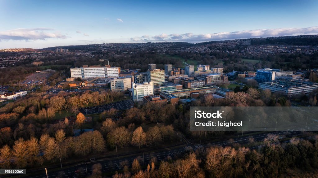 Swansea University campus Editorial Swansea, UK - February 4, 2018: Swansea University and Singleton Hospital both of which have exceeded capacity and have expanded into other areas of the city Swansea Stock Photo