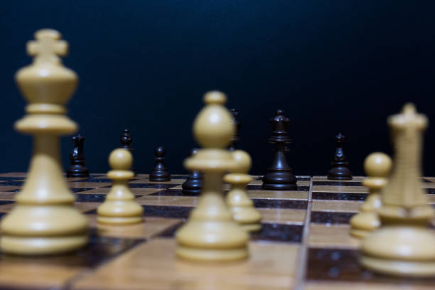 istock Chess photographed on a chessboard 915632462