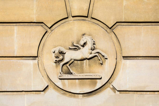 DORCHESTER, UK - AUGUST 15TH 2017: The logo above the entrance to a Lloyds bank branch in Dorchester, UK, on 15th August 2017.