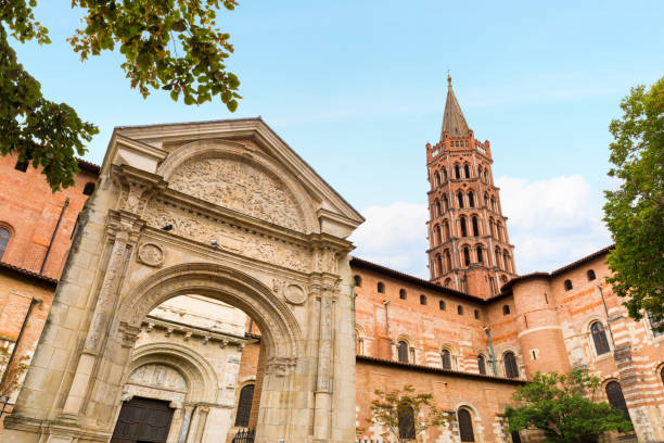 Basilica of Saint-Sernin, Toulouse stock photo