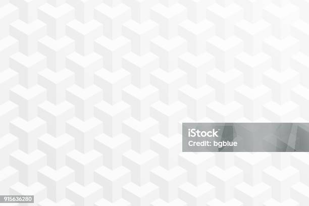 Abstract White Background Geometric Texture Stock Illustration - Download Image Now - Pattern, Backgrounds, White Color
