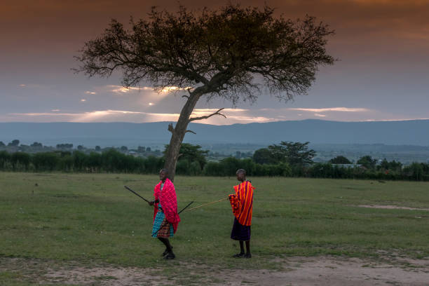istock African Masai Warriors at Sunrise 915636876