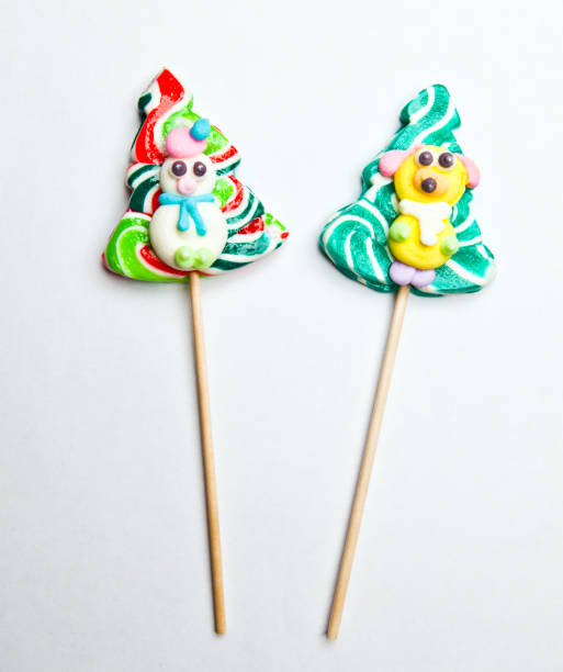 istock Lollipop sweet candy white background 915643368