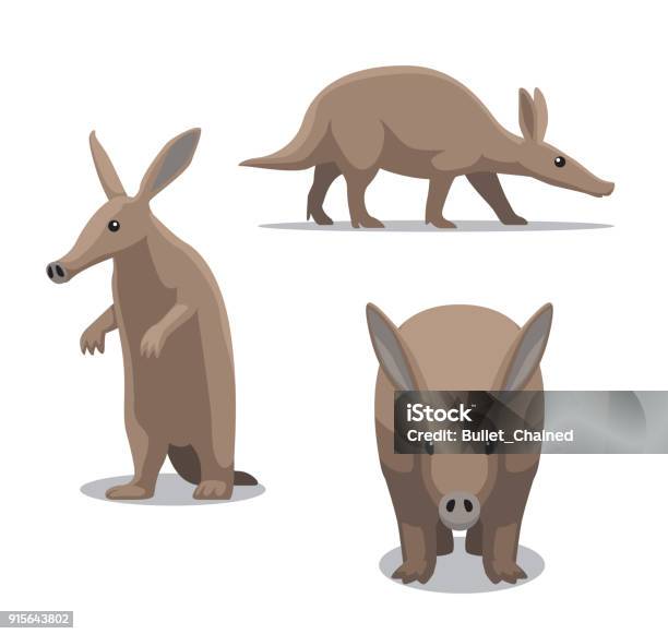 Cute Aardvark Cartoon Vector Illustration Stock Illustration - Download Image Now - Aardvark, Cartoon, Animal