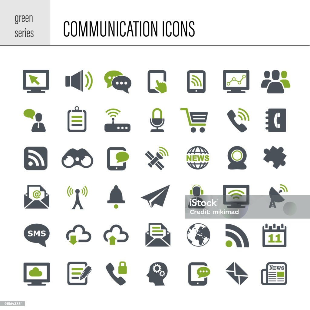 Communication icon Vector communication icon. Simple series Icon Set stock vector
