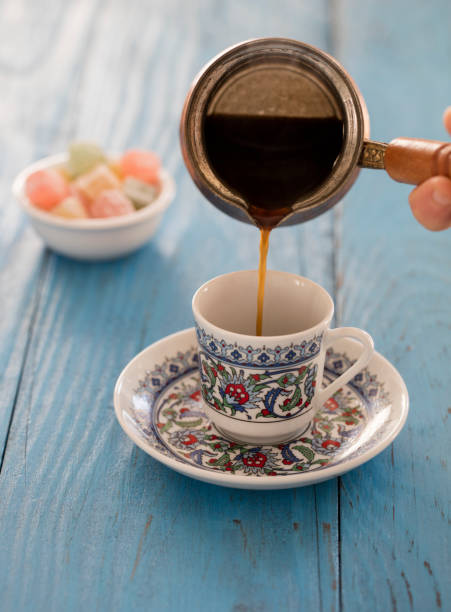 istock turkish coffee and turkish delights 915644272