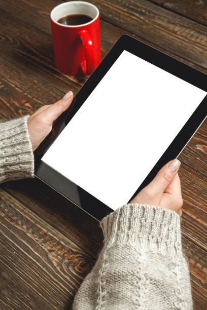 istock The girl uses a tablet 915651782