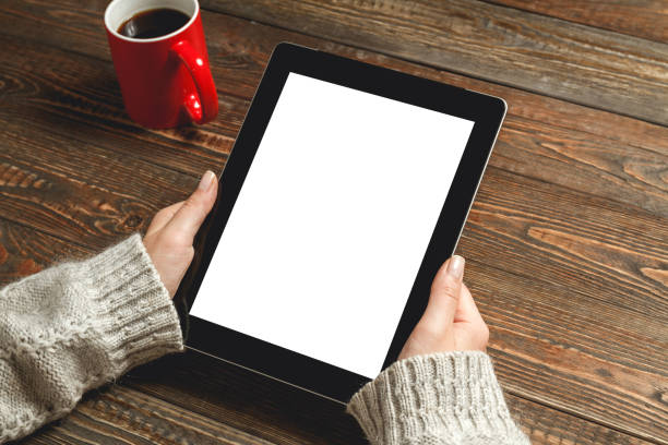 istock The girl uses a tablet 915652010