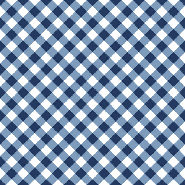 ilustraciones, imágenes clip art, dibujos animados e iconos de stock de azul mantel patrón - vector pattern cotton square shape
