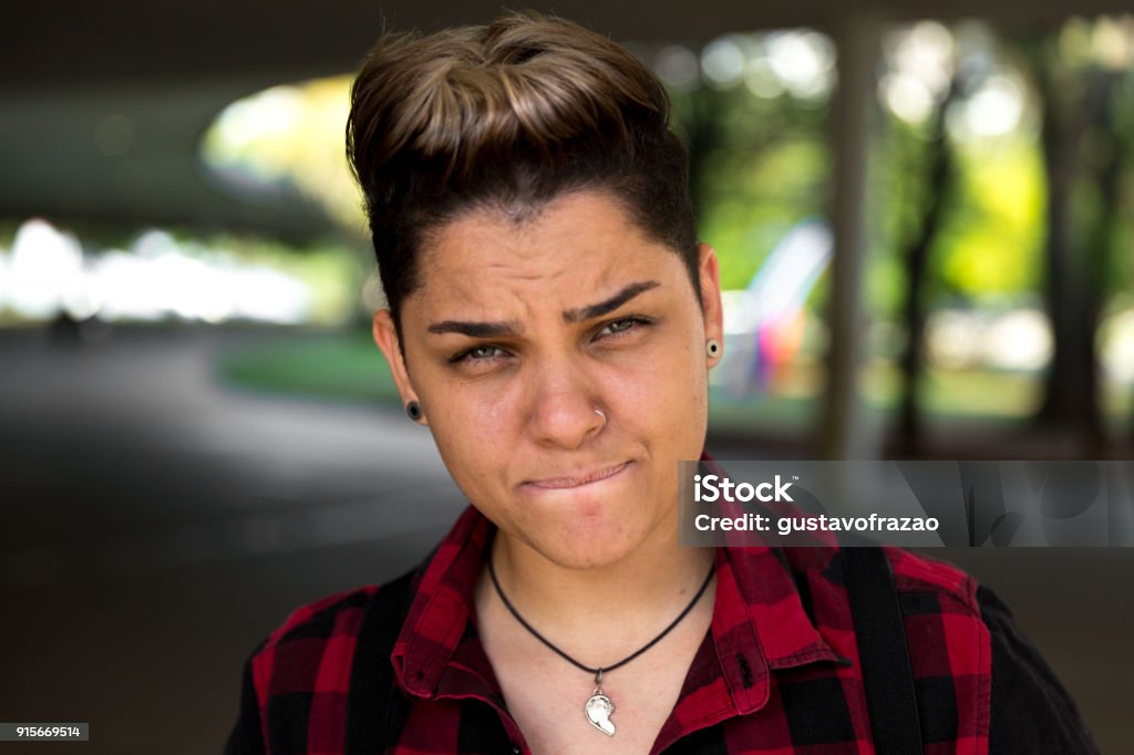 Lesbian woman Portraits Teenager Stock Photo