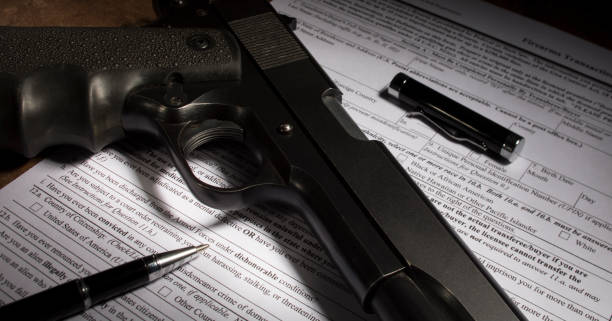 istock Dishonorable discharge clause in gun transfer paperwork 915669834