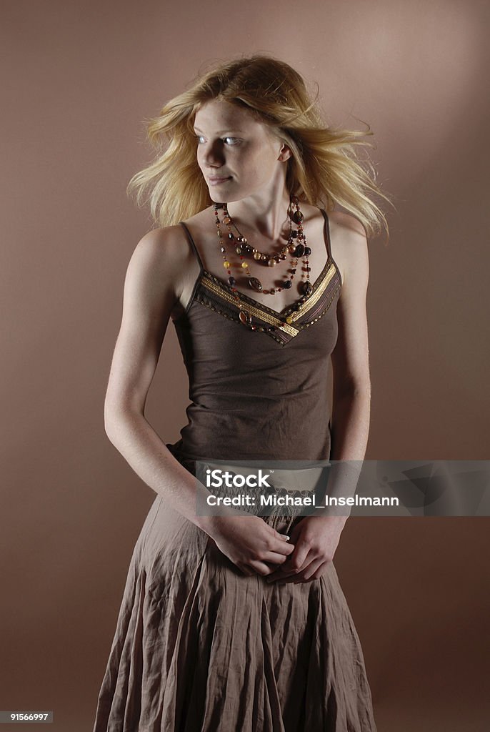 Natural fashion girl Naturell fashion girl with long blonde waving hair Adult Stock Photo