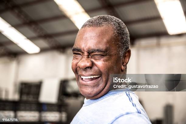 Worker Looking At Camera Stock Photo - Download Image Now - Senior Men, Men, Smiling