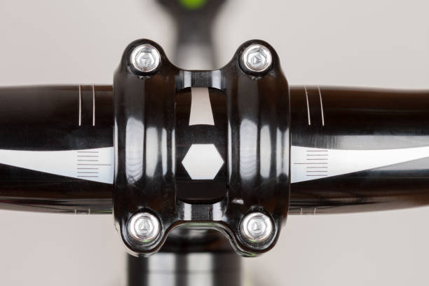 istock Bike handlebars, close up view, studio photo 915675198