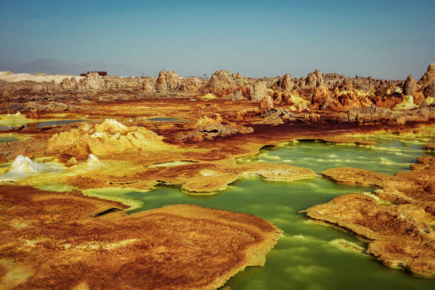 Dallol, Danakil Depression, Ethiopia. The hottest place on earth. Dallol, Danakil Depression, Ethiopia. The hottest place on earth. taken in 2015 horn of africa photos stock pictures, royalty-free photos & images