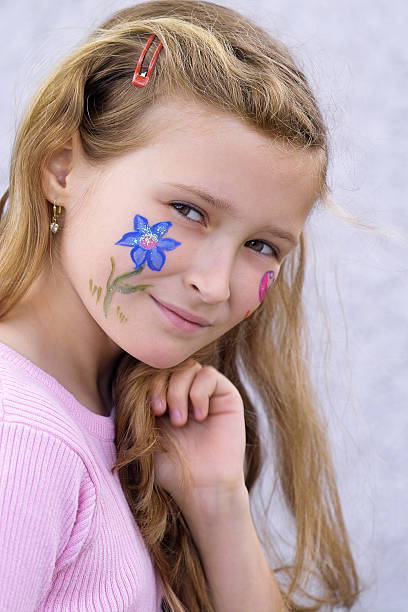 istock Pretty girl with flower butterfly make-up 91567876