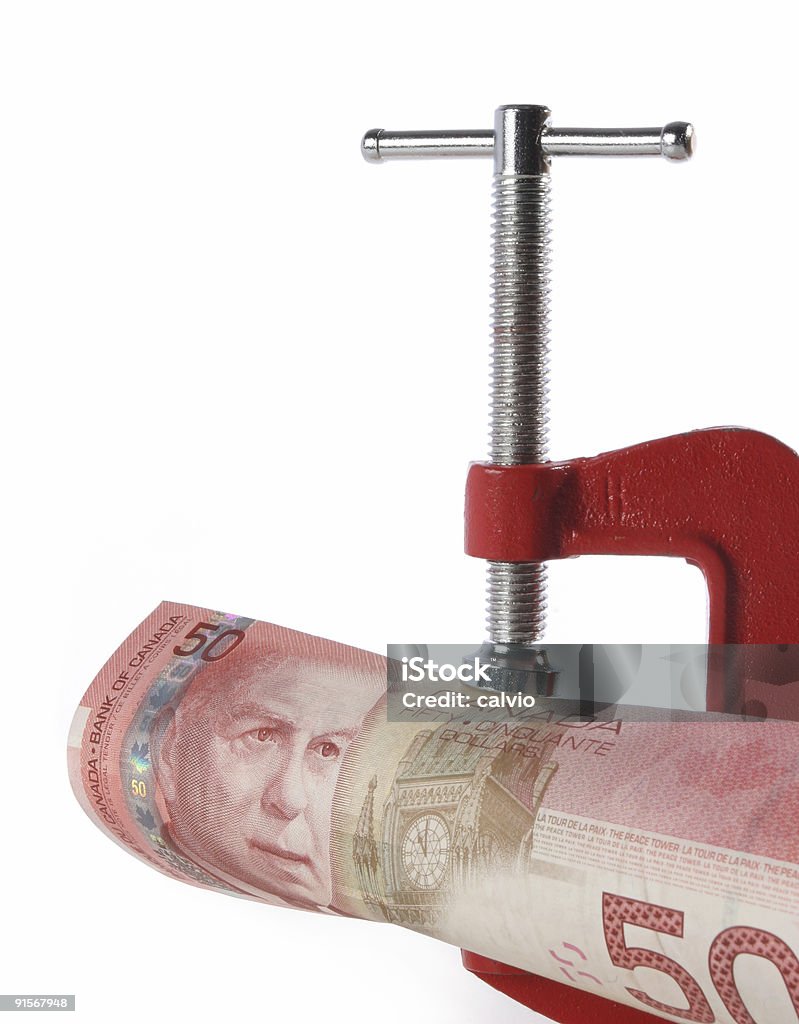 Cash apriete canadiense - Foto de stock de Billete de dólar canadiense libre de derechos