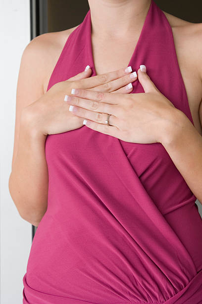 istock Woman's Hands Crossed Over Chest 91568135