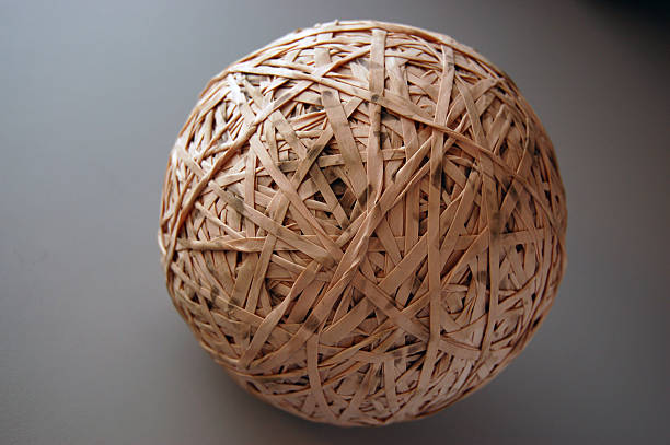 Rubber band ball. stock photo