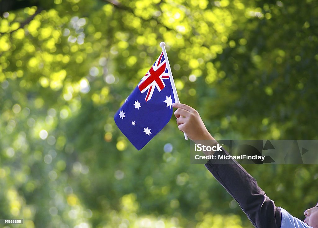 オーストラリア国旗を振る - アメリカ南部のロイヤリティフリーストックフォト