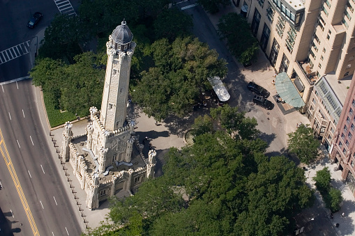 Watertower. Chicago Aerial View