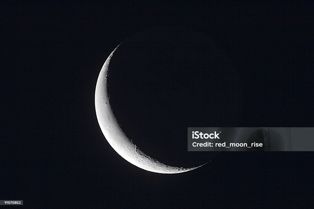 waning moon sickle  Moon Stock Photo