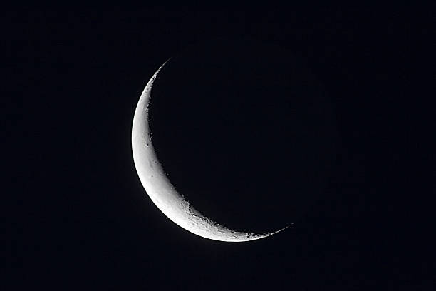 waning moon sickle  half moon stock pictures, royalty-free photos & images