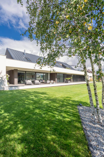 istock Landscape of spacious mansion 915714322