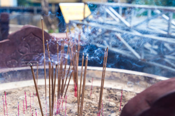 istock burning incense sticks in a special decorated bowl 915718224
