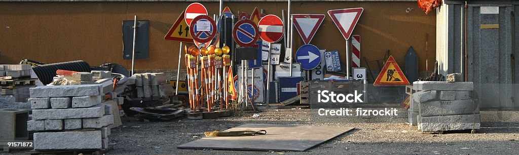 work in progress  Dead End Sign Stock Photo