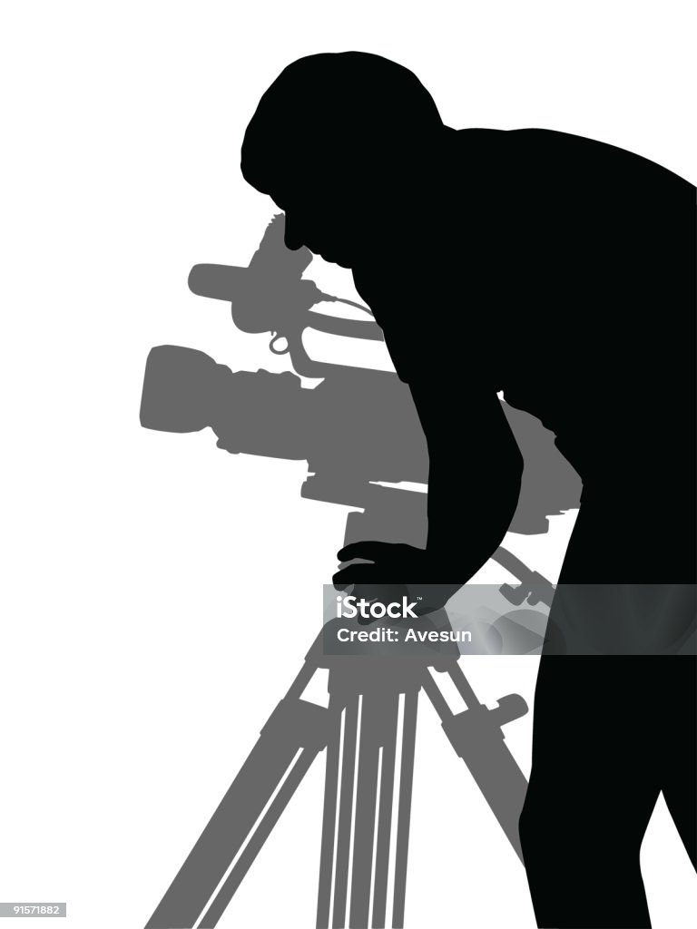 Camera Man Vector Stock Illustration - Download Image Now - Adult ...