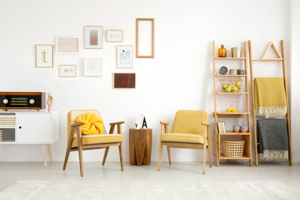 istock Yellow living room interior 915722660
