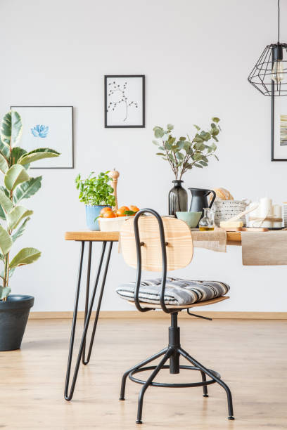istock Wooden chair in dining room 915728374