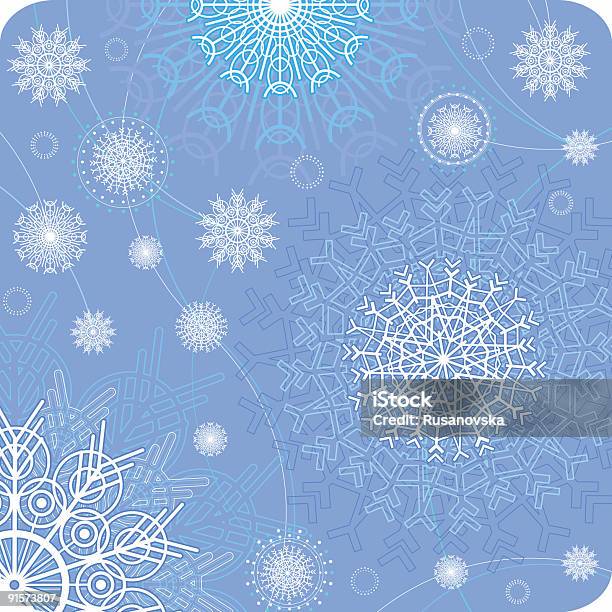 Снег Падать — стоковая векторная графика и другие изображения на тему Без людей - Без людей, Белый, Время года