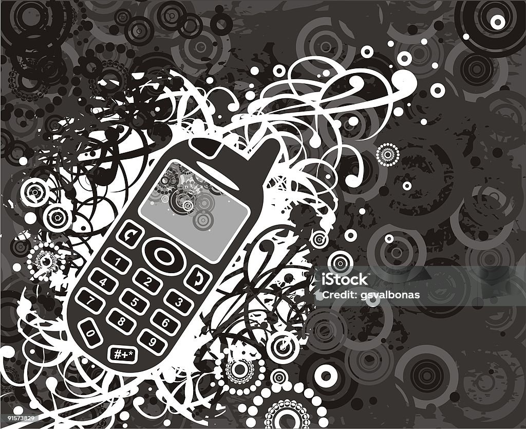 Telefone celular - Ilustração de Afresco royalty-free