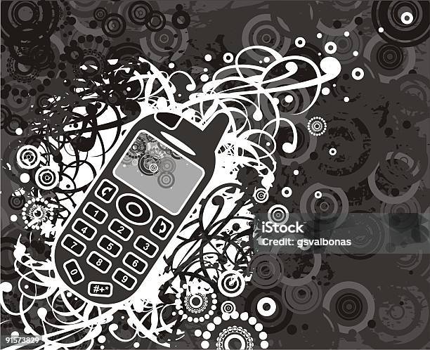 Мобильный Телефон — стоковая векторная графика и другие изображения на тему Без людей - Без людей, Беспроводная технология, Глобальная система связи