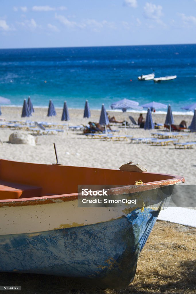 Old boat at Kira Panagia beach, Karpathos, Greece  Beach Stock Photo
