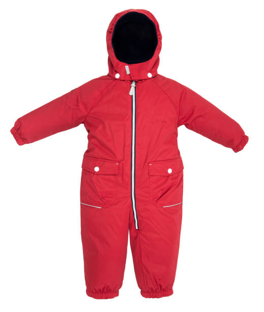 childrens snowsuit outono - snow gear - fotografias e filmes do acervo