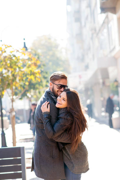 istock Happy young beautiful couple 915747676