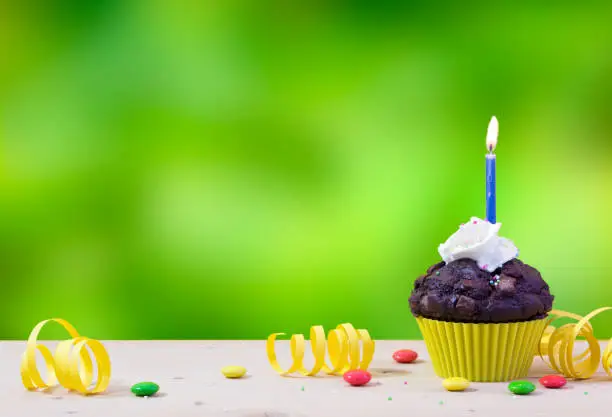 Photo of happy birthday with copy-space