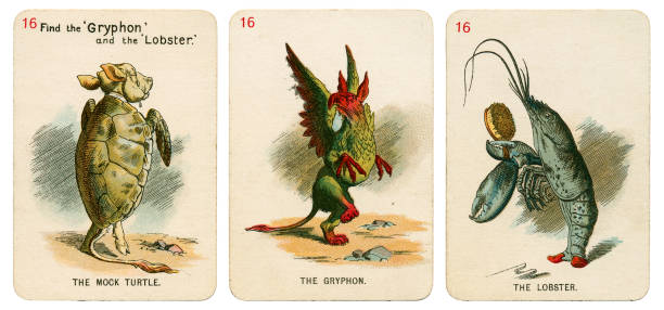 set de cartes à jouer alice in wonderland 1898 16 - 1898 photos et images de collection