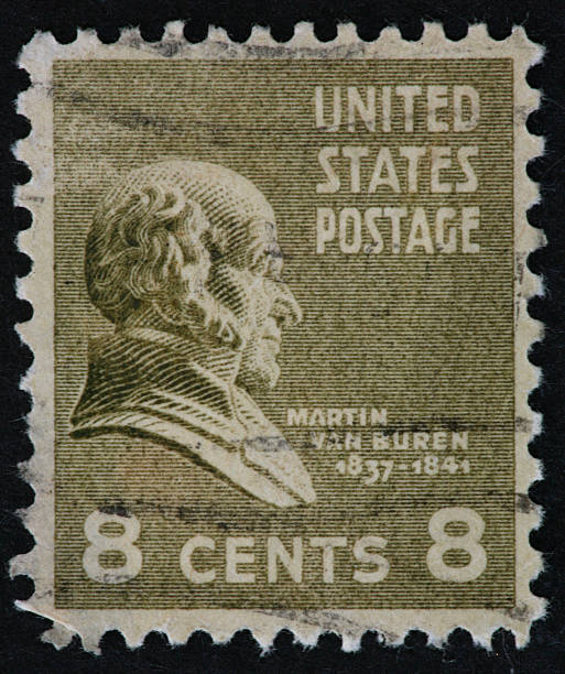 martin van buren timbre - president postage stamp profile usa photos et images de collection